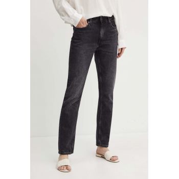 Pepe Jeans jeansi STRAIGHT JEANS MW femei high waist, PL204730XH7