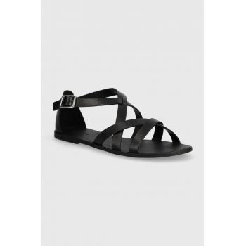 Vagabond Shoemakers sandale de piele TIA 2.0 femei, culoarea negru, 5731-001-20