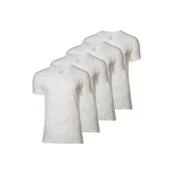 Set de tricouri de bumbac cu decolteu in V - 4 piese