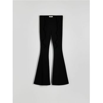 Reserved - Pantaloni cu crac larg - negru