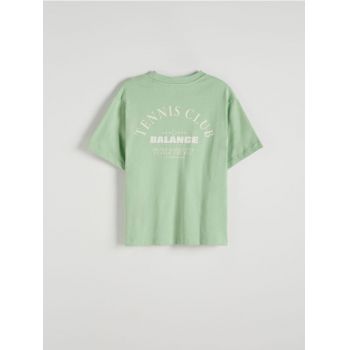 Reserved - Tricou cu imprimeu - verde-deschis
