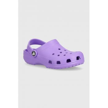 Crocs slapi copii Classic Clog culoarea violet