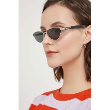 Emporio Armani ochelari de soare femei, culoarea argintiu