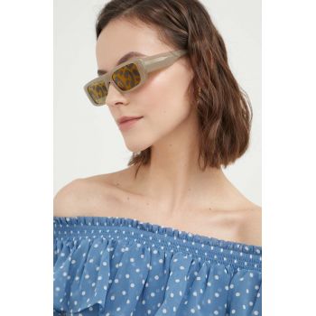 Emporio Armani ochelari de soare femei, culoarea bej