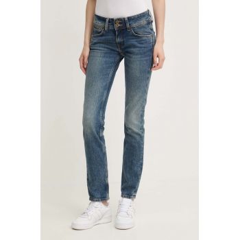 Pepe Jeans jeansi SLIM JEANS LW femei, culoarea albastru marin, PL204729HW6