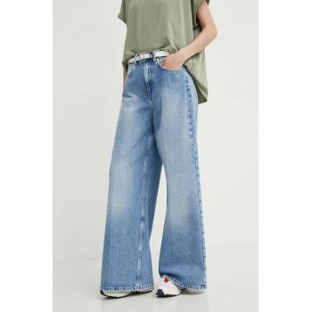 Pepe Jeans jeansi WIDE LEG JEANS UHW femei, PL204740MP4
