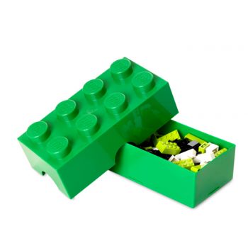 Cutie sandwich LEGO 2x4 verde inchis
