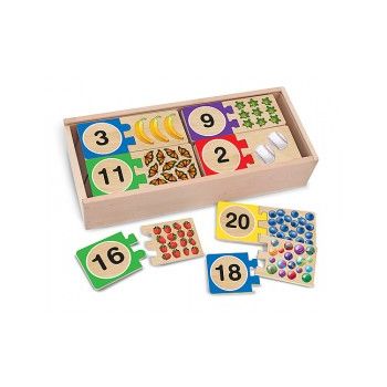 Puzzle din lemn pentru invatarea numerelor la reducere