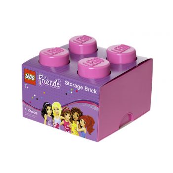 Cutie depozitare LEGO Friends 2x2 roz