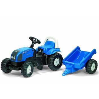 Tractor cu pedale Rolly Toys Kid Landini cu remorca de firma originala