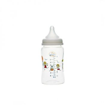 Biberon sticla gat larg Minut Baby 180 ml 0+