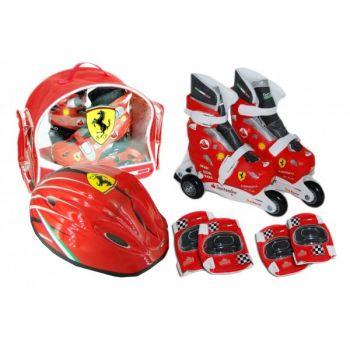 Set role cu accesorii protectie incluse Saica Ferrari marimi reglabile 28-31