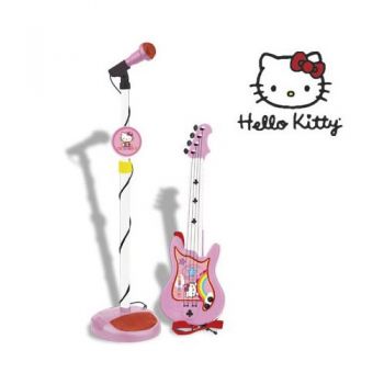 Set Chitara si Microfon Hello Kitty Set Chitara si Microfon Hello Kitty
