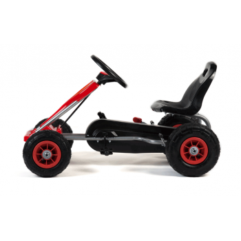 Kart cu pedale si roti gonflabile Falcon Red