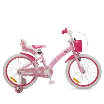 Bicicleta pentru fetite cu roti ajutatoare Byox Puppy 20 inch de firma originala