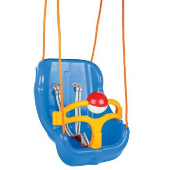 Leagan mare pentru copii Pilsan Big Swing Albastru cu bara de protectie detasabila,bila cu zornaitoare,centuri de siguranta,franghie 160cm reglabila,greutate maxima suportata 100kg