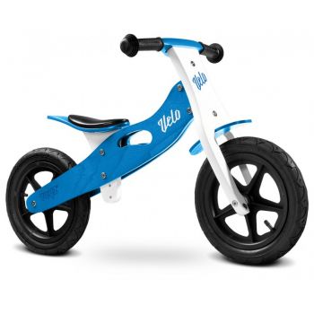 Bicicleta de lemn fara pedale Toyz Velo Blue ieftina