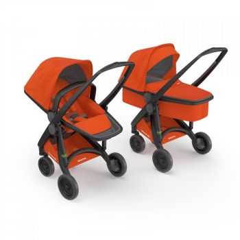 Carucior 2 in 1 100 Ecologic Black Orange de firma original