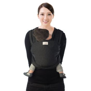 Sistem de purtare wrap elastic Tricot Slen Design Babylonia Black Stipple ieftin
