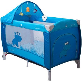 Patut pliabil Coto Baby Samba Lux Blue ieftin