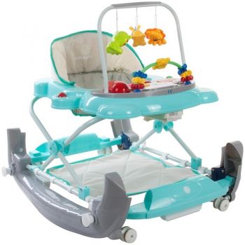 Premergator Sun Baby Pisicuta 021 cu functie de balansoar turquoise grey la reducere