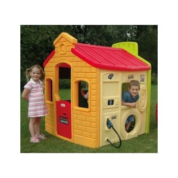 Casuta de joaca copii Town Evergreen, verde, Little Tikes 444C