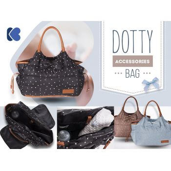 Geanta pentru mamici Mama Bag Dotty Brown de firma original