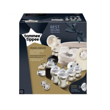 Set sterilizator pentru microunde si pompa de san manuala Tommee Tippee de firma original