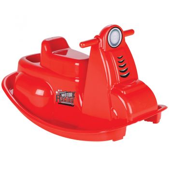 Balansoar pentru copii Pilsan Rocking Moto Red cu manere ergonomice,sistem antirasturnare,plastic rezistent UV,greutate maxima suportata 35kg