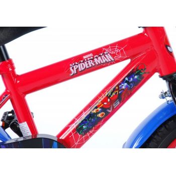 Bicicleta pentru baieti 12 inch cu roti ajutatoare Spiderman