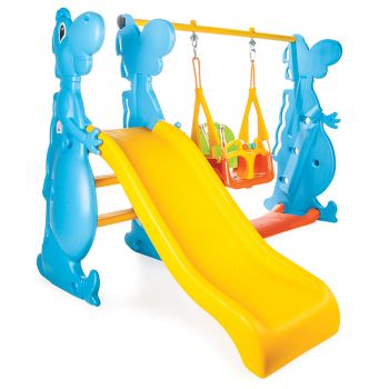 Spatiu de joaca Dino Swing and Slide Set ieftina