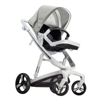 Carucior Bebumi Space 2 in 1 Gray cadru alb de firma original