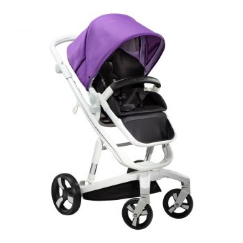 Carucior Bebumi Space 2 in 1 Purple cadru alb de firma original