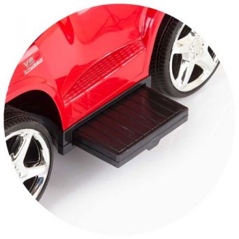 Masinuta copii de impins Chipolino Mercedes Benz GL63 AMG blue cu copertina, maner detasabil, sunete amuzante, scaun spatios din piele, Suport pentru picioare retractabil, bara de proectie