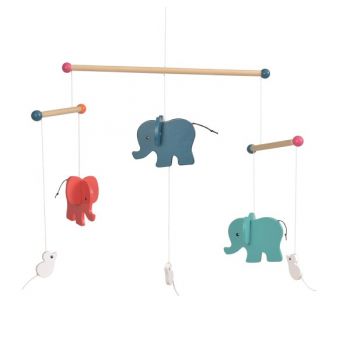 Elefanti decoratie mobil lemn Egmont de firma original