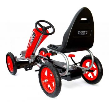 Kart cu pedale si roti gonflabile Full Ahead Racer Red