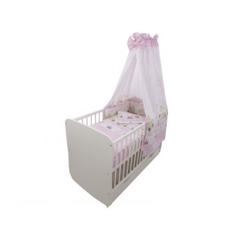 Lenjerie Teddy Play Pink M1 5 piese 140x70 cm