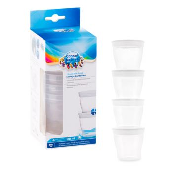Recipient pentru stocare lapte  alimente 4 bucati 180mlbuc Canpol babies
