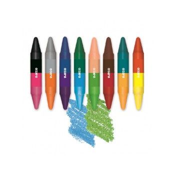Creioane de colorat  duble  Djeco