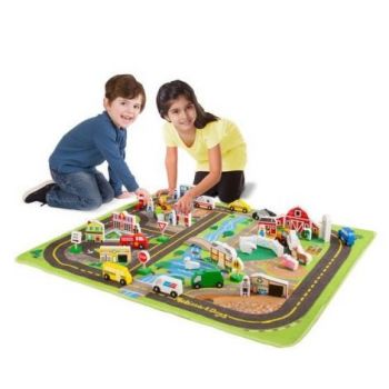 Set de joaca si covoras orasul Melissa and Doug