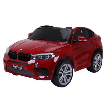 Masinuta electrica BMW X6 M XXL Red cu doua locuri si roti de cauciuc