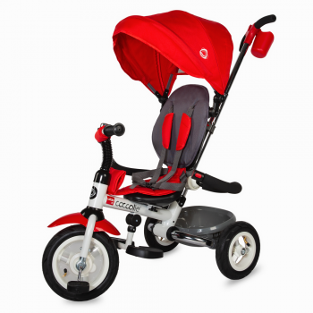 Tricicleta pliabila cu roti gonflabile Coccolle Urbio Air Red de firma originala