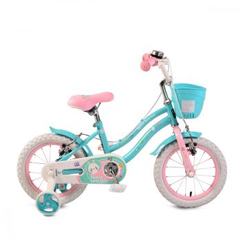 Bicicleta pentru fetite Moni Space tourism 14 inch Turquoise de firma originala