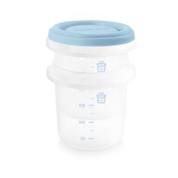 Set 2 recipiente plastic 250 ml cu gentuta izoterma Azure Miniland ieftina