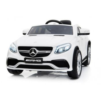 Masinuta electrica cu roti din cauciuc Mercedes GLE63 AMG Coupe White