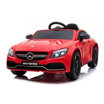 Masinuta electrica cu roti din cauciuc Mercedes Benz C63s Red Masinuta electrica cu roti din cauciuc Mercedes Benz C63s Red