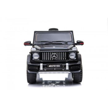 Masinuta electrica cu roti din cauciuc si scaun de piele Mercedes Benz G 63 Black Masinuta electrica cu roti din cauciuc si scaun de piele Mercedes Benz G 63 Black