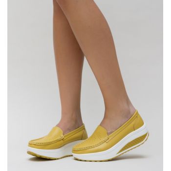 Pantofi Casual Musta Galbeni