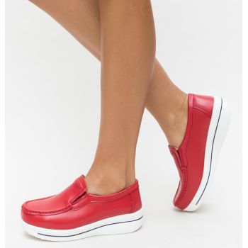Pantofi Casual Verno Rosii Pantofi Casual Verno Rosii