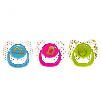 Suzeta silicon rotunda Minut Baby 0-6 + roz
